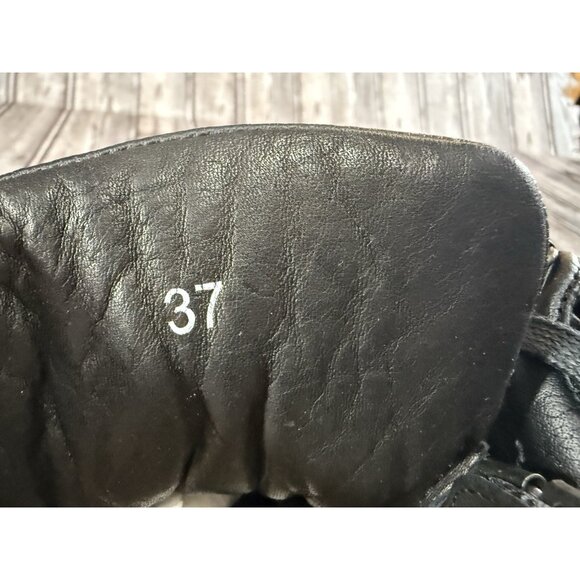 Rag & Bone Kent High Top Leather Sneakers  Size 37 US 7 Color Black New In Box - Picture 4 of 10